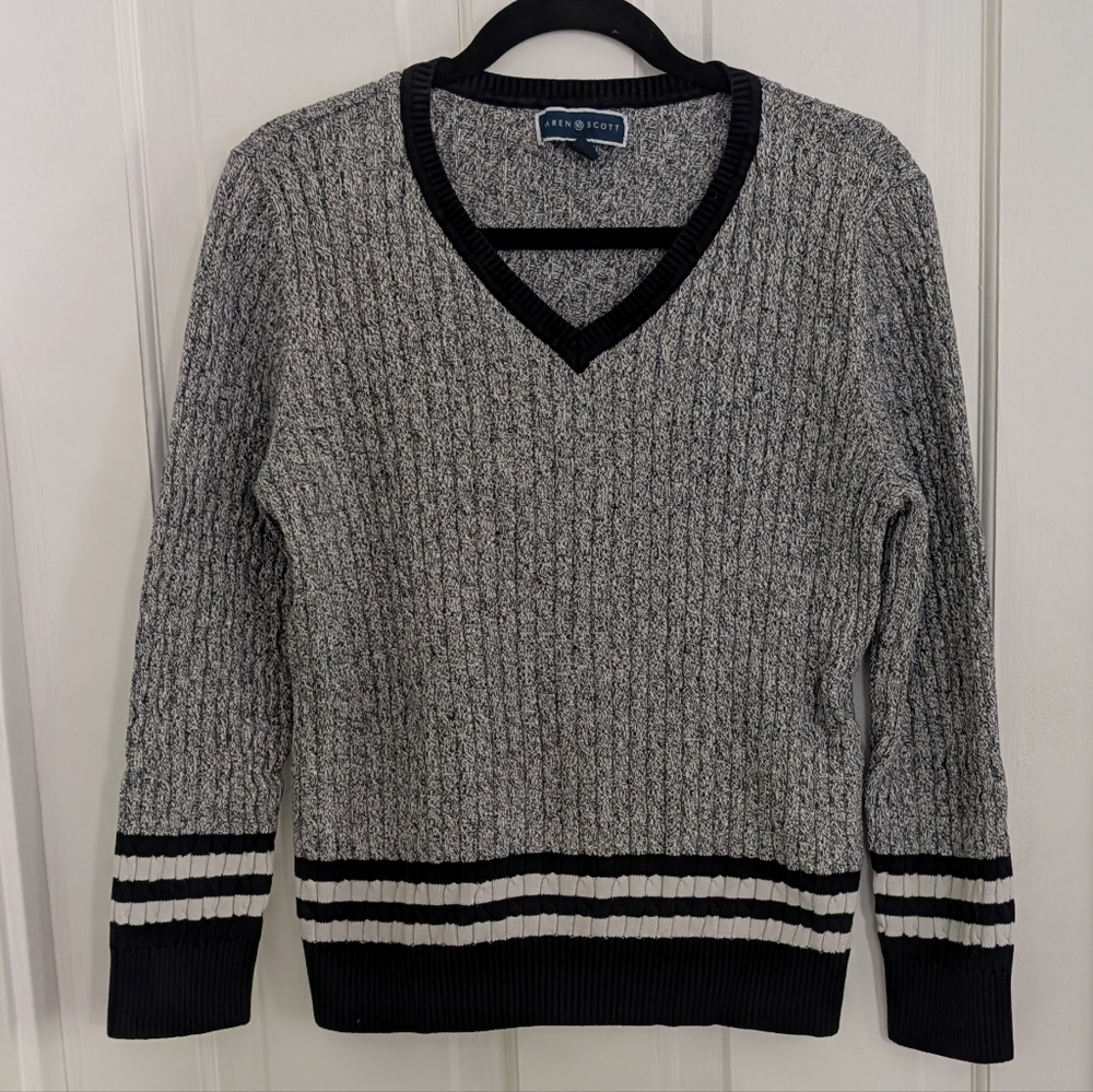 Womens Cable Knit Sweater XTRA LARGE Academia Preppy Old Money Tennis College